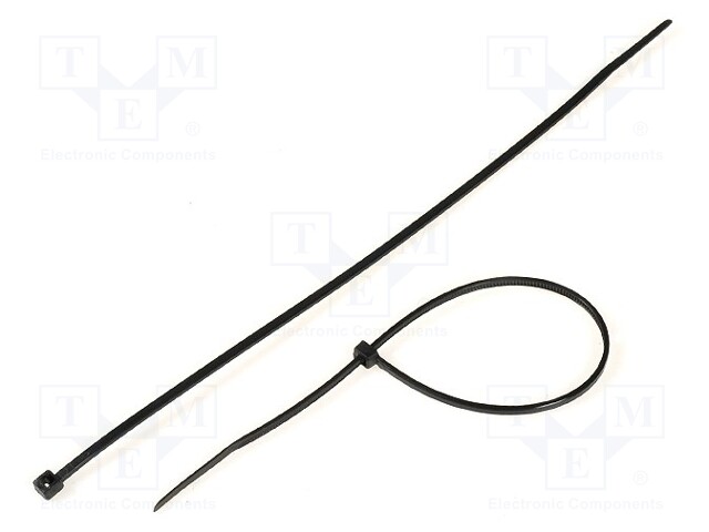 Cable tie; L: 203mm; W: 2.5mm; polyamide; 78.5N; black; Ømax: 55mm