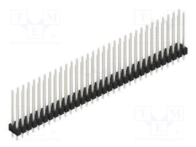 Connector: pin strips; pin header; male; PIN: 64; 2.54mm; THT; 2x32