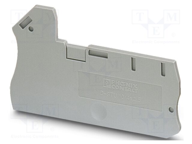 End piece; L: 40.7mm; W: 2.2mm; H: 68mm; Body: grey