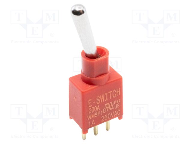 Switch: toggle; Pos: 2; SPDT; ON-ON; 1A/250VAC; 3A/28VDC; -30÷85°C