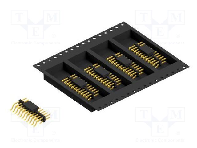 Connector: pin strips; pin header; male; PIN: 22; 2mm; SMT; 2x11