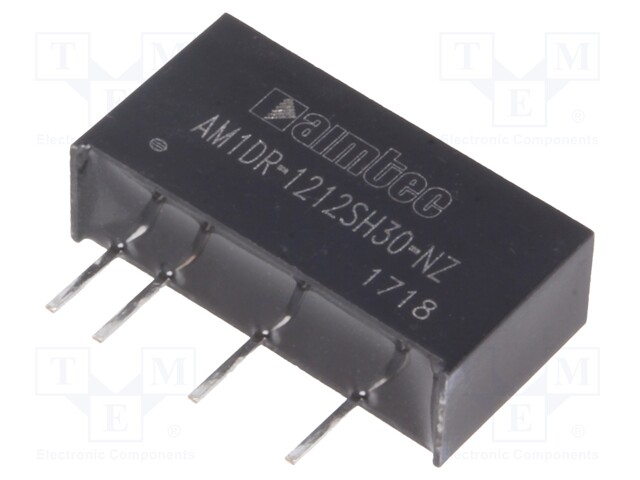 Converter: DC/DC; 1W; Uin: 11.4÷12.6V; 12VDC; Iout: 83mA; SIP7; 2.1g