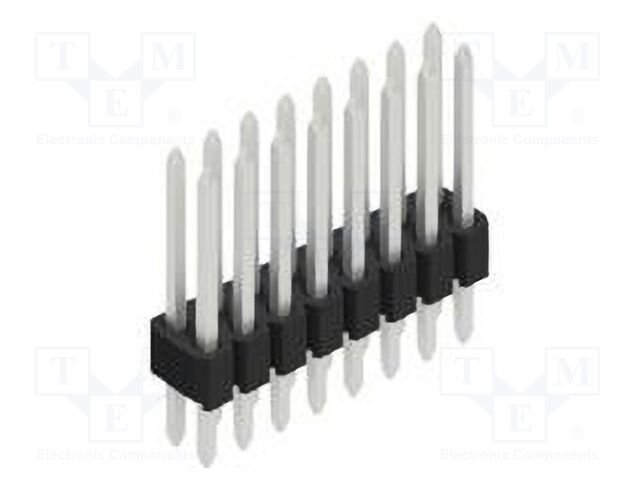 Connector: pin strips; pin header; male; PIN: 16; 1.27mm; THT; 2x8