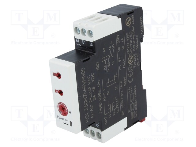 Timer; 0,05s÷10h; SPDT; 250VAC/5A; 24÷240VAC; 24÷48VDC; DIN; PIN: 6