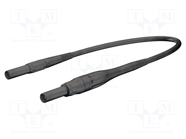 Connection cable; PVC; 1.5m; black; 8A; 1kV; Cond.cross sec: 1mm2
