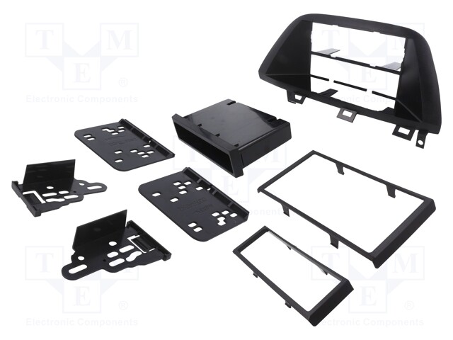 Radio mounting frame; Honda; 1 DIN,2 DIN; black