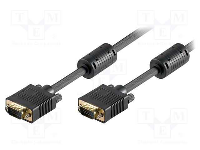 Cable; D-Sub 15pin HD plug,both sides; 7m; Colour: black