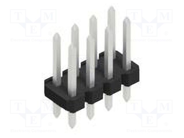 Connector: pin strips; pin header; male; PIN: 8; 2.54mm; THT; 2x4