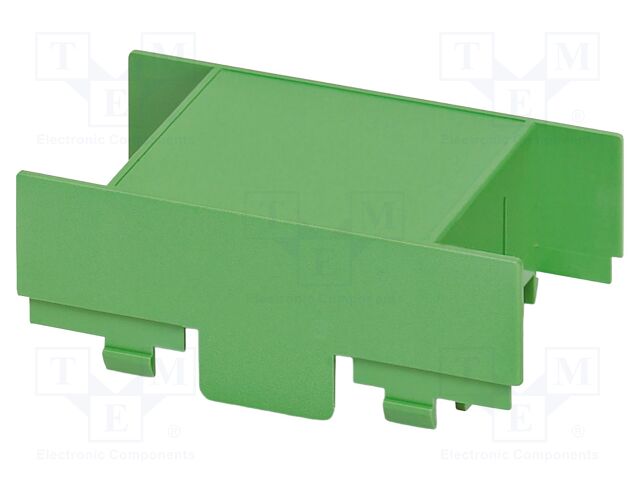 Upper housing; green; UL94HB; EG 45; ABS; for DIN rail mounting