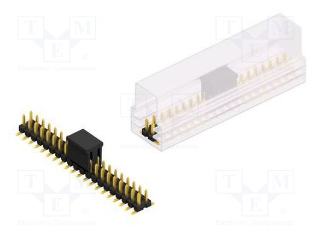 Connector: pin strips; pin header; male; PIN: 40; 2.54mm; SMT; 2x20
