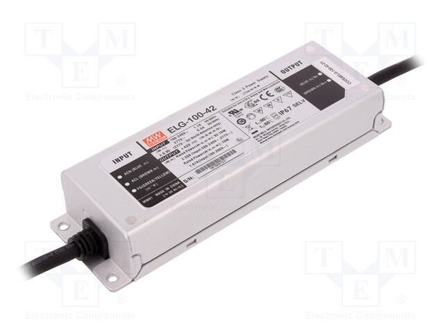 Power supply: switched-mode; LED; 95.76W; 42VDC; 2.28A; 100÷305VAC