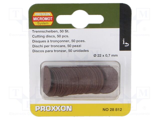 Cutting wheel; Ø: 22mm; Øhole: 1.8mm; 50pcs.