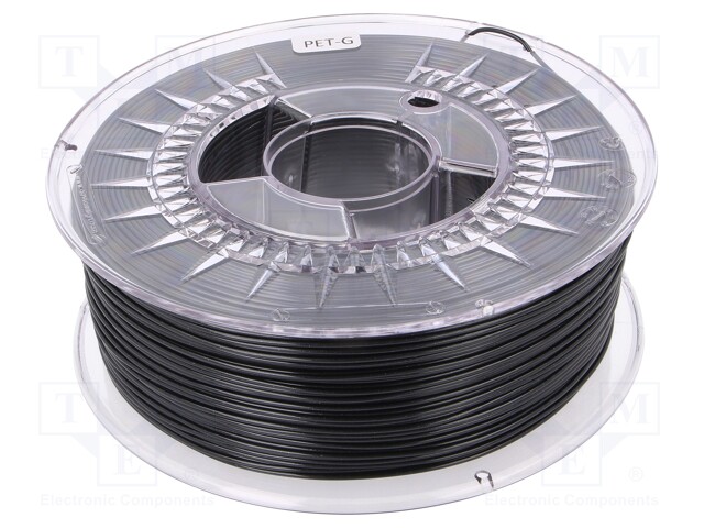 Filament: PET-G; 1.75mm; black; 220÷250°C; 1kg; ±0,05mm