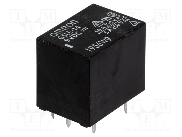 Relay: electromagnetic; SPDT; Ucoil: 9VDC; 10A/240VAC; 8A/30VDC