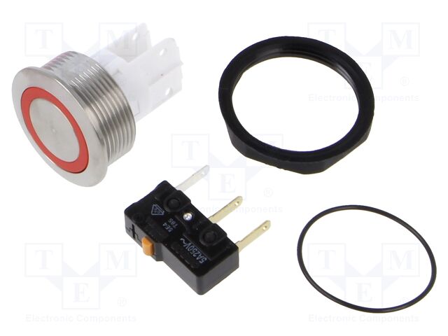 Switch: vandal resistant; Pos: 2; SPDT; 5A/125VAC; IP40; ON-(ON)