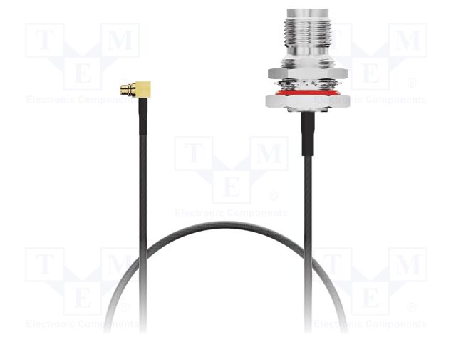 Cable; MMCX male,TNC female; black; -40÷85°C; 0÷3GHz; 200mm; 50Ω
