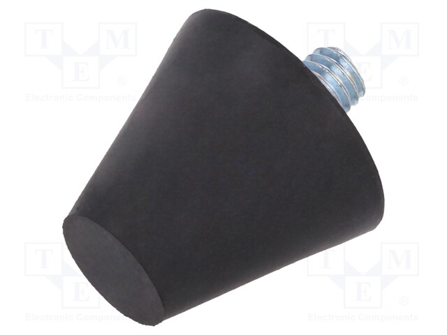 Vibroisolation foot; Ø: 20mm; Shore hardness: 55±5; 407N; 96N/mm