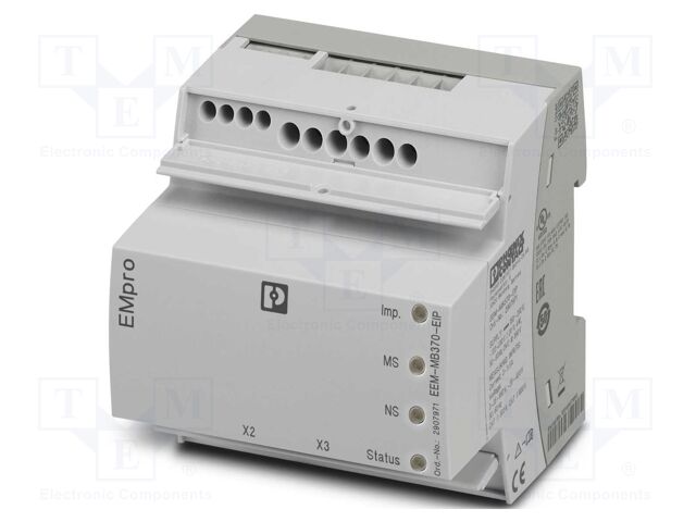 Meter: network parameters; for DIN rail mounting,horizontal