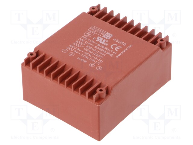 Transformer: encapsulated; 24VA; 115/230VAC; 9V; 9V; 1333mA; 1333mA