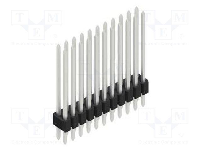 Connector: pin strips; pin header; male; PIN: 22; 1.27mm; THT; 2x11