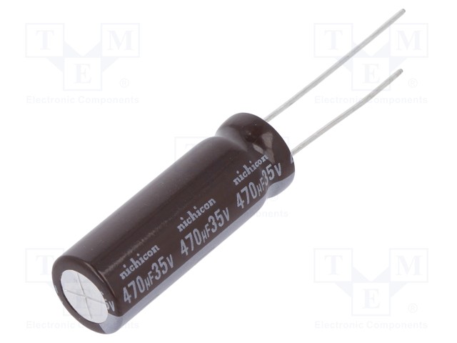 Capacitor: electrolytic; low impedance; THT; 470uF; 35VDC; ±20%