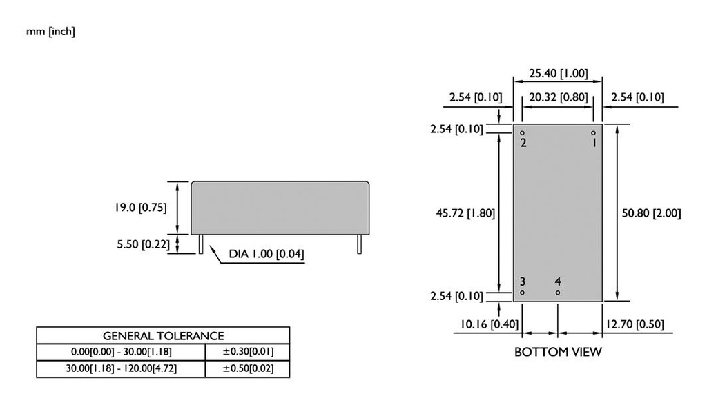 Converter: AC/DC; 6.6W; Uin: 75÷265V; Uout: 3.3VDC; Iout: 2A; 71%