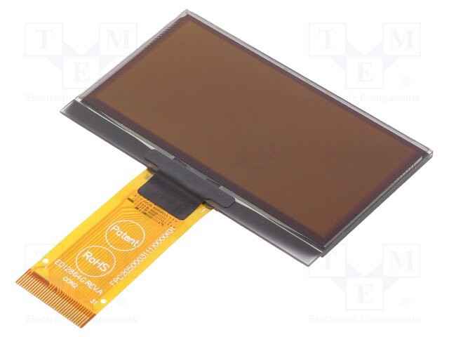 Display: OLED; graphical; 2.4"; 128x64; Dim: 60.5x37x2.15mm; white