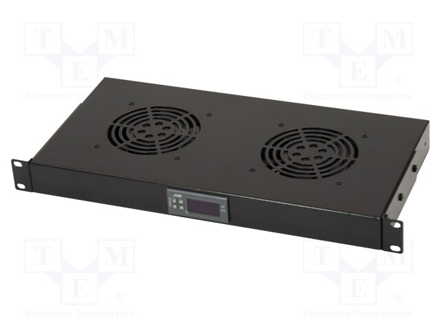 Fan: AC; fan tray; 483x350x44mm; Colour: RAL 9005; 2x fan