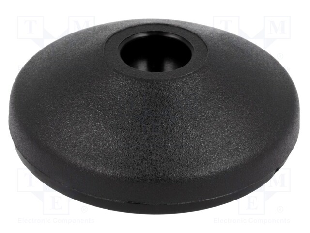 Foot; Base dia: 39mm; polyamide; H: 12.4mm; Mount.hole diam: 10mm