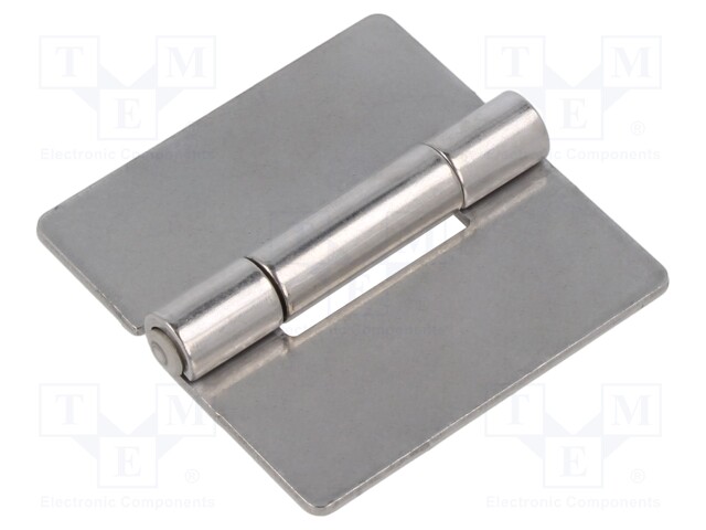 Hinge; Width: 60mm; stainless steel; H: 60mm; V: for welding