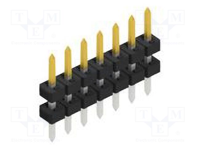 Connector: pin strips; pin header; male; PIN: 7; 2mm; THT; 1x7; 100V