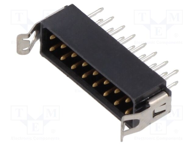8+8 Pos. Male DIL Vertical Throughboard Conn. Latches