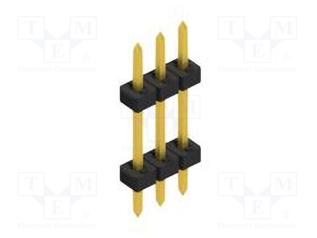 Connector: pin strips; pin header; male; PIN: 3; 2mm; THT; 1x3; 100V