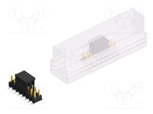 Connector: pin strips; pin header; male; PIN: 16; 2.54mm; SMT; 2x8