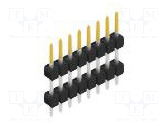 Connector: pin strips; pin header; male; PIN: 8; 2.54mm; THT; 1x8