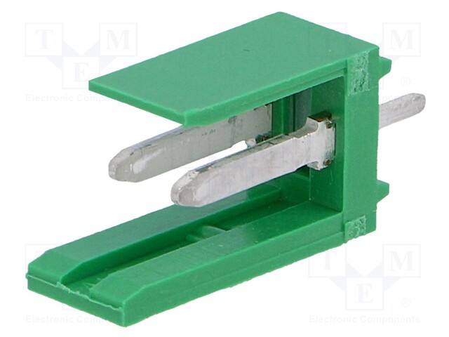 Socket; wire-board; male; AMPMODU MOD I; 3.96mm; PIN: 2; THT; tinned