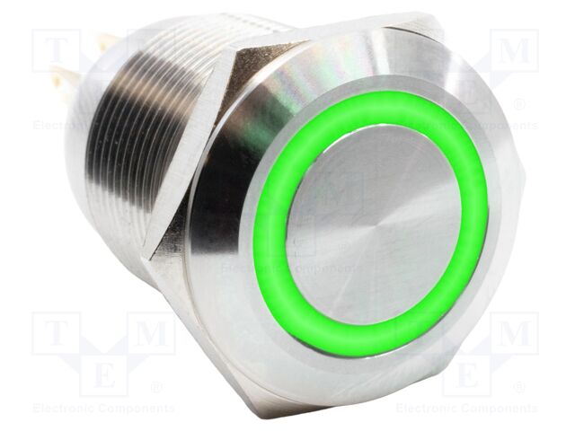 Switch: vandal resistant; Pos: 2; SPST NC + NO; 2A/24VDC; IP65