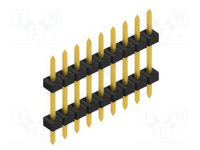 Connector: pin strips; pin header; male; PIN: 9; 2mm; THT; 1x9; 100V