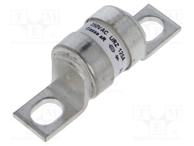 Fuse: fuse; gR; 125A; 250VAC; ceramic,industrial; 17x27mm