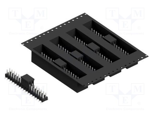 Connector: pin strips; pin header; male; PIN: 34; 2.54mm; SMT; 2x17