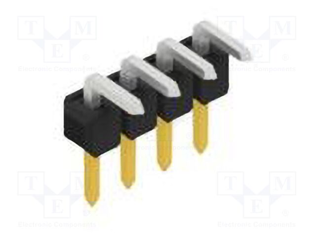Connector: pin strips; pin header; male; PIN: 4; 2.54mm; THT; 1x4