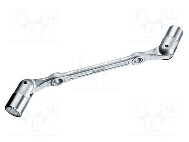 Wrench; socket spanner,with joint; 8mm,9mm; Plating: chromium