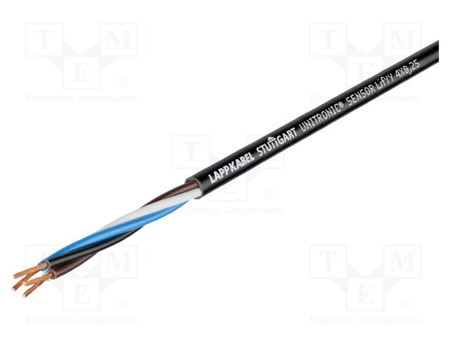 Wire; UNITRONIC® SENSOR; 4x0.25mm2; unshielded; 300V; Cu; stranded