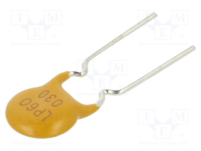 Fuse: PTC polymer; 300mA; Imax: 40A; THT; Iswitch.max: 1.5A