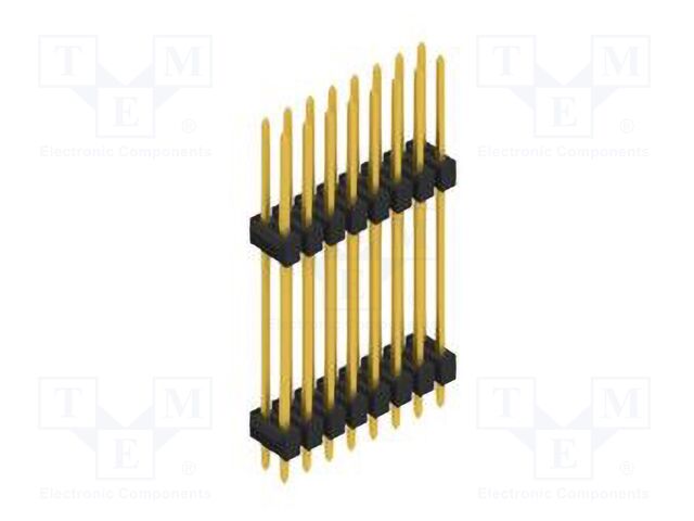 Connector: pin strips; pin header; male; PIN: 16; 2.54mm; THT; 2x8