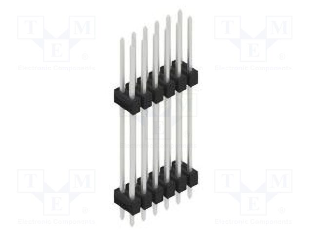 Connector: pin strips; pin header; male; PIN: 12; 2.54mm; THT; 2x6