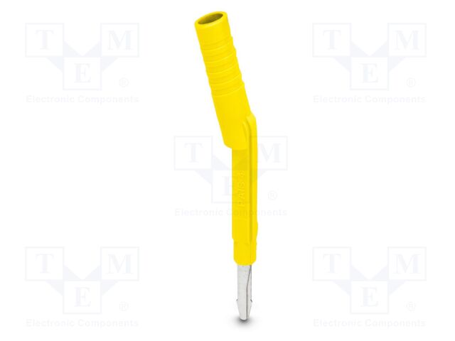 Test socket; PA; L: 53.3mm; ways: 1; W: 6mm; H: 6.5mm; Body: yellow