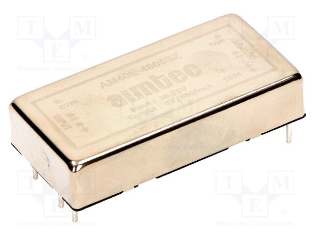 Converter: DC/DC; 40W; Uin: 36÷75VDC; Uout: 5VDC; Iout: 8A; 2"x1"