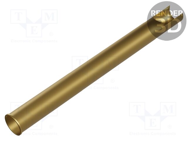 Test probe socket; Min.pitch: 5.08mm; brass; gold-plated; head SR