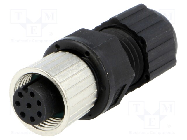 Plug; M12; PIN: 8; female; A code-DeviceNet / CANopen; for cable